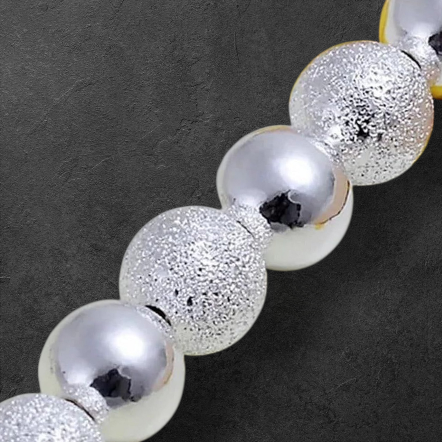 925 Sterling Silver Bracelet with 8mm Beads