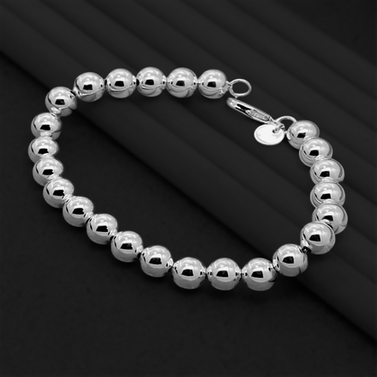 925 Sterling Silver Bead Bracelet