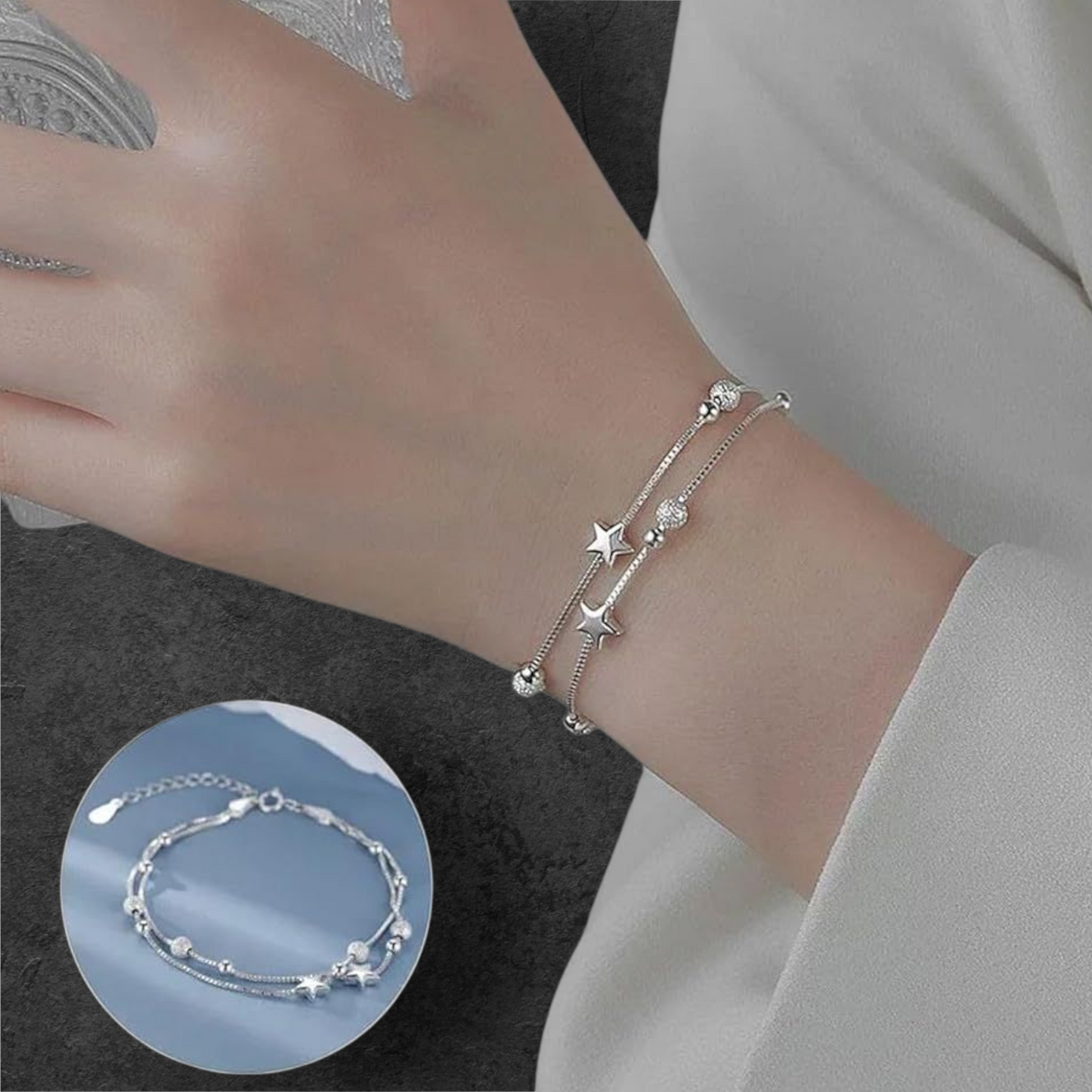 Stella Double Layered Star Blacelet